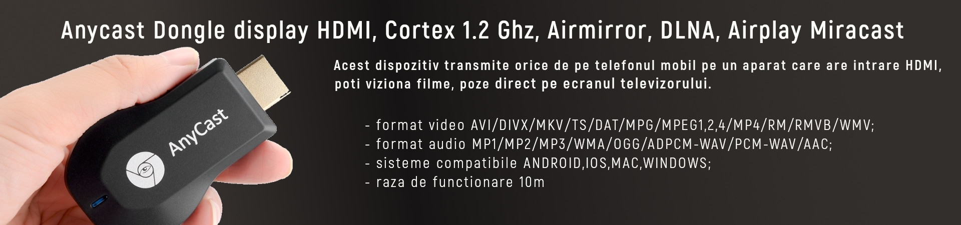 Anycast Dongle display HDMI Miracast