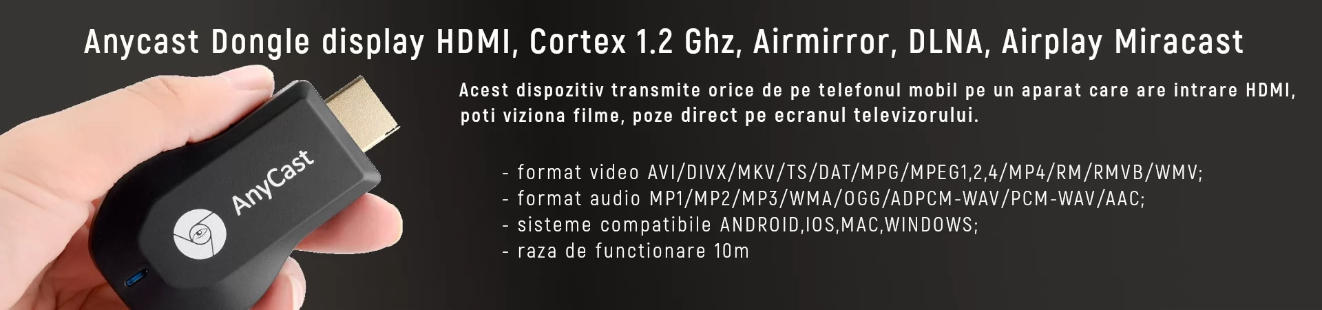 Anycast Dongle display HDMI Miracast