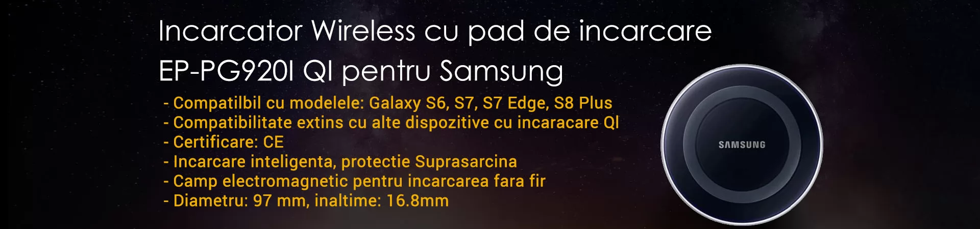 Incarcator Wireless cu pad de incarcare EP-PG920I QI