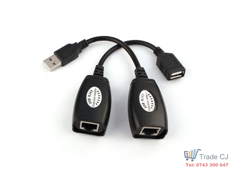Adaptor extensie USB RJ45 45m cat 5 6