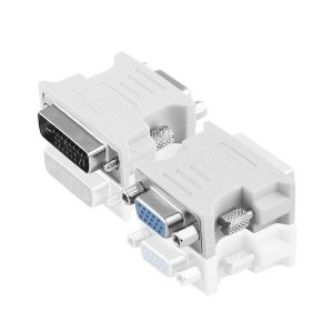 Adaptor tata DVI-D 24+1 pini la VGA mama