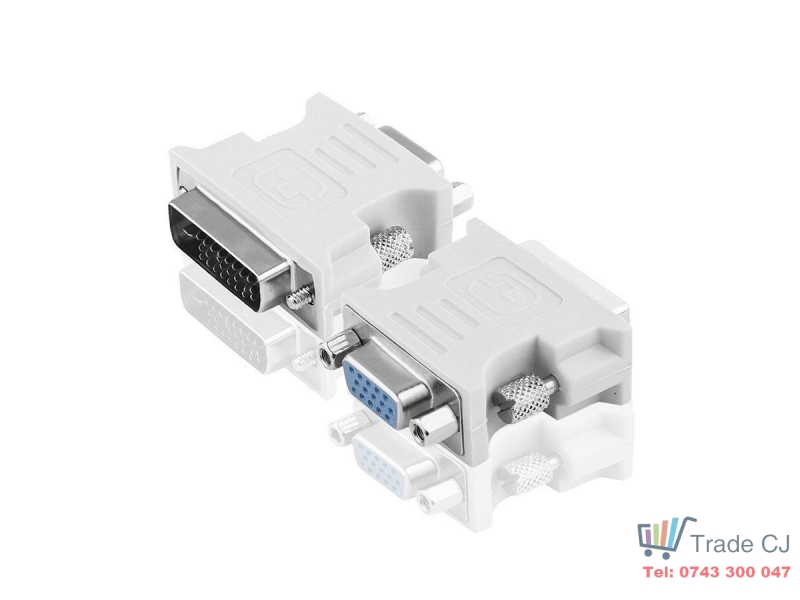 Adaptor tata DVI-D 24+1 pini la VGA mama