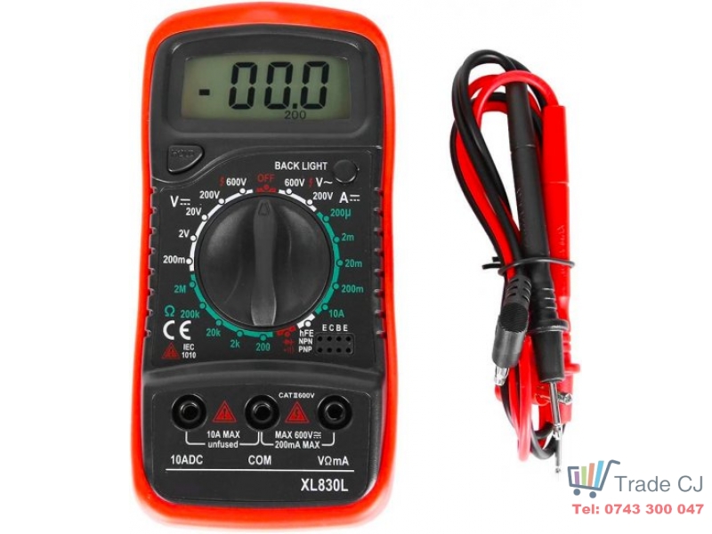 Aparat Masura Electric Multimetru Digital XL830L AVO Continuitate Buzer Backlight LED Albastru