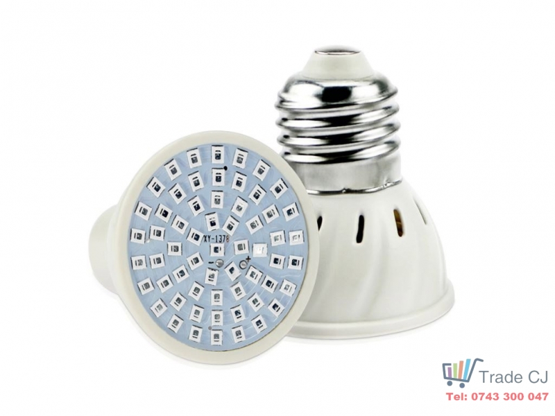 60 or 80LED 220V Bulb, for plant cultivation, E27 socket