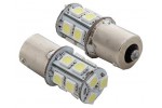 Bec LED 1156 cu o faza 13 SMD lumina galbena BA15S P21W 12V 2 buc