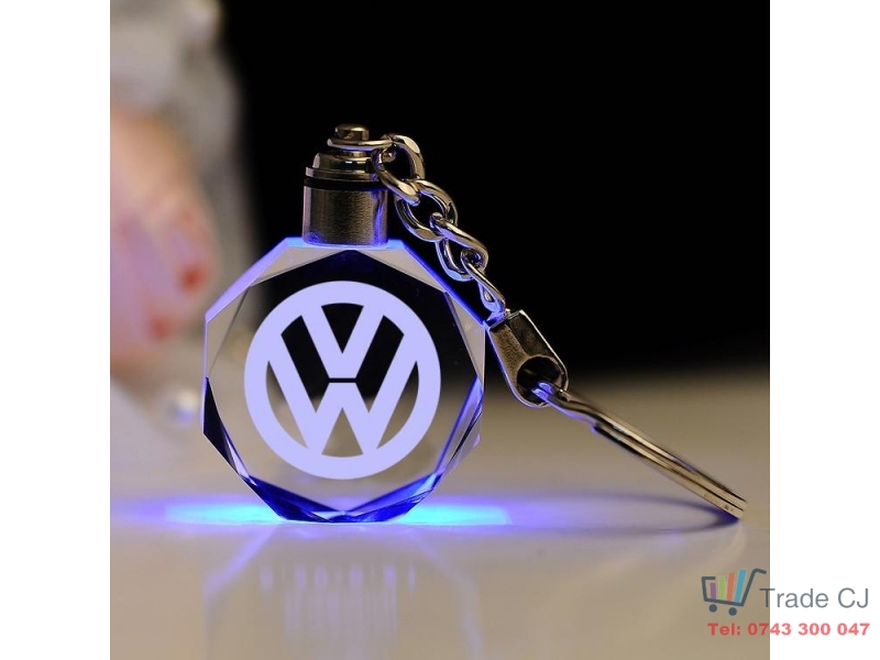 Breloc cristal cu 6 led Volkswagen - Livrare Gratuita