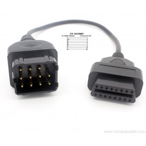 Cablu adaptor 12 pini la OBD2 pentru Renault