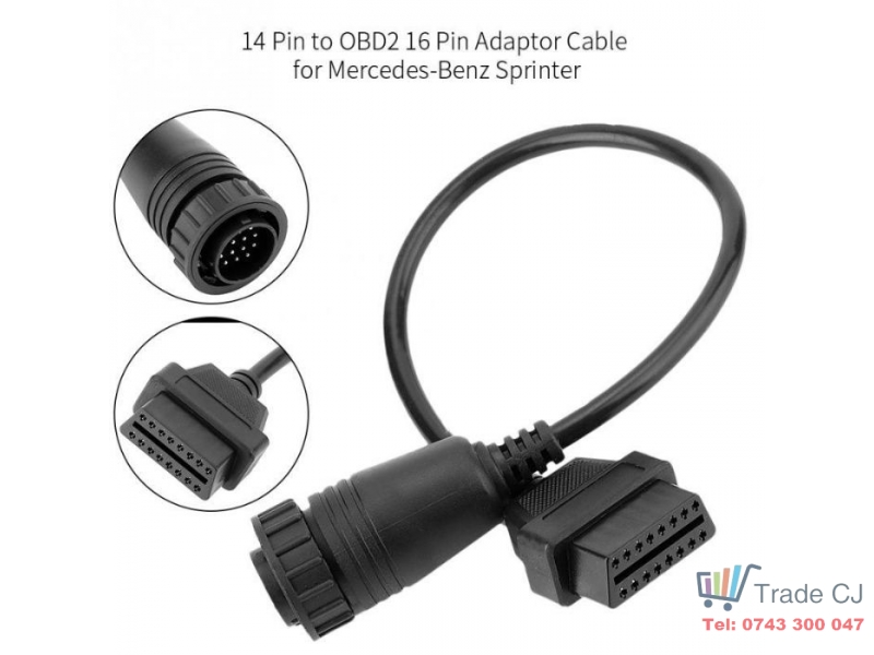 Cablu adaptor 14 pini la OBD II pentru Mercedes Sprinter si VW LT