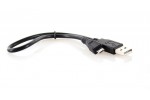 Cablu de date USB - Micro USB, 25cm, Negru