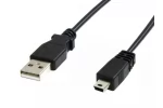 Cablu de date USB - Mini USB, 100cm, Negru