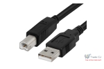 Cablu de date USB - USB trapez B, 130cm, Negru
