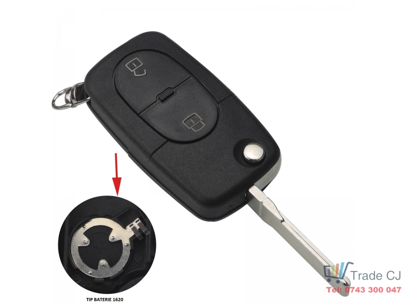 Carcasa Cheie Briceag Audi A4 A6 A8 TT Cabriolet Allroad 2 Butoane