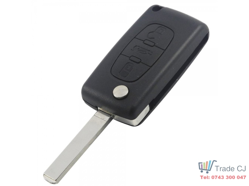 Carcasa Cheie Briceag Citroen Peugeot 3 Butoane