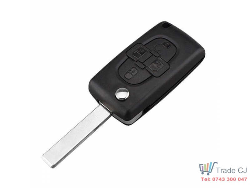 Carcasa Cheie Briceag Citroen Peugeot 4 Butoane