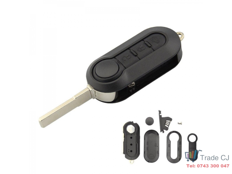 Carcasa Cheie tip briceag 3 Butoane Fiat Punto Grande Punto Bravo 500 Ducato Doblo