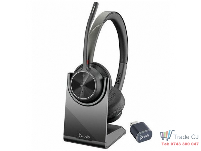 Casti Office Call Center Poly VOYAGER 4320 UC, V4320-M C USB-C, Charge stand inclus