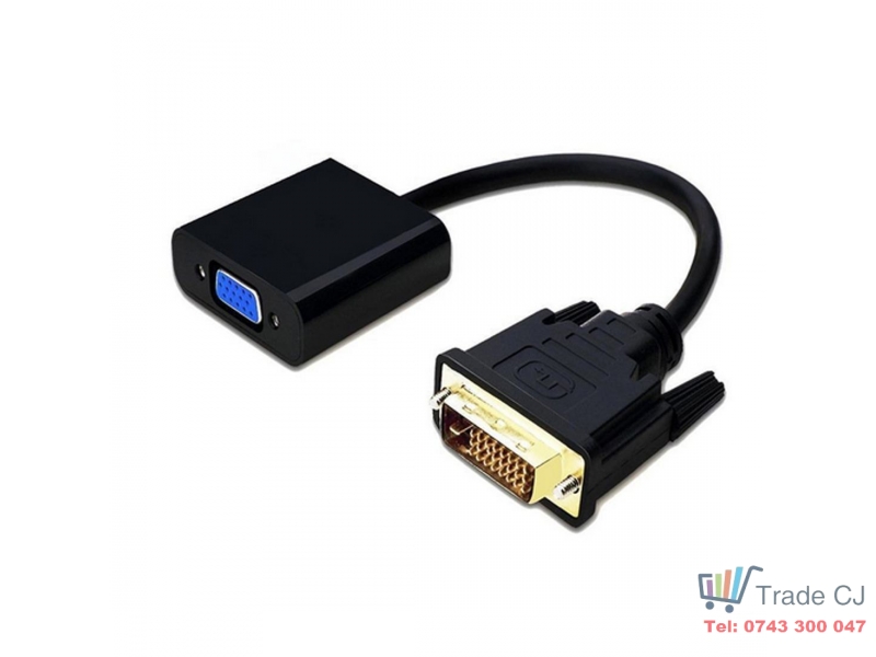 Convertor DVI-D 24+1 pini la VGA HDTV