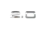 2.0 Silver ABS Emblem For Trunk