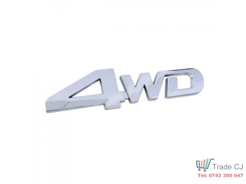 4WD Silver ABS Emblem for Trunk