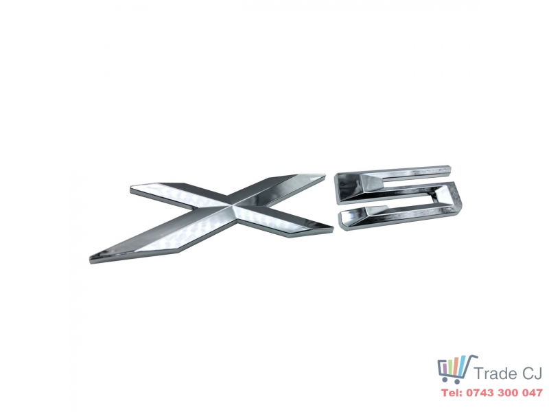 Emblema ABS Bmw X5 Argintiu Pentru Portbagaj