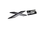 Emblema ABS Bmw X5 Negru Mat pentru portbagaj