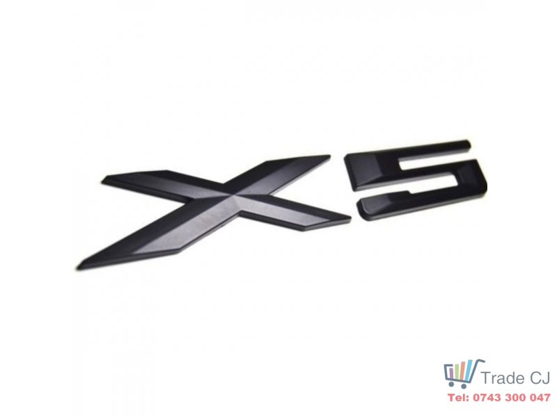 Emblema ABS Bmw X5 Negru Mat pentru portbagaj