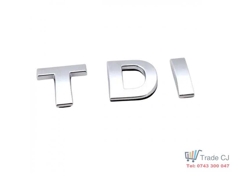 Emblema ABS TDI Argintiu Pentru Portbagaj