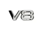 V8 Silver ABS Emblem For Trunk