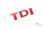 Emblema TDI Crom complet rosu