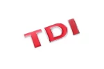 Chrome TDI emblem complete red