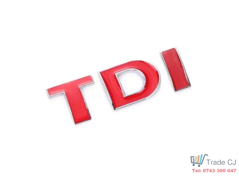 Emblema TDI Crom complet rosu