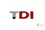 Emblema TDI Crom cu DI Rosu