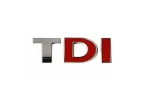 Emblema TDI Crom cu DI Rosu
