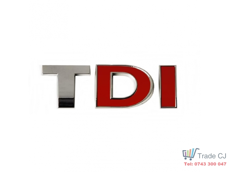 Emblema TDI Crom cu DI Rosu