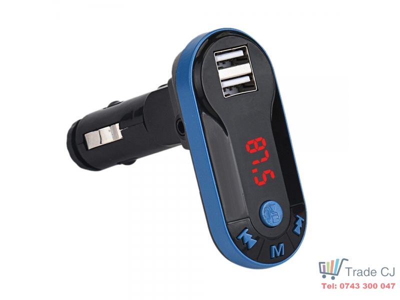 FM Bluetooth Car Kit Handsfree cu incarcare dubla USB si AUX