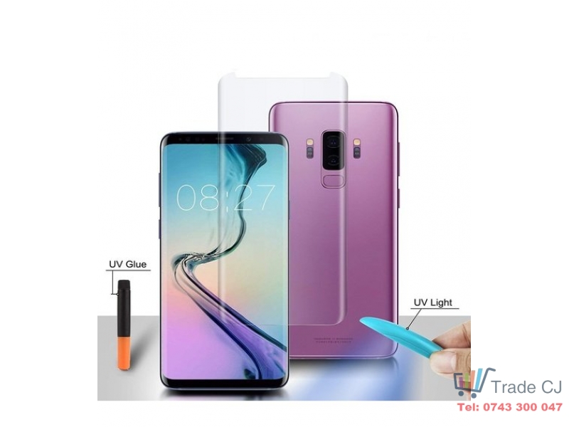 Folie sticla curbata UV Full Glue Transparenta pentru Samsung Galaxy S8 Plus