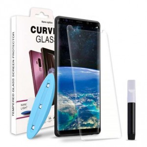 Folie sticla curbata UV Full Glue Transparenta pentru Samsung Galaxy S9 Plus