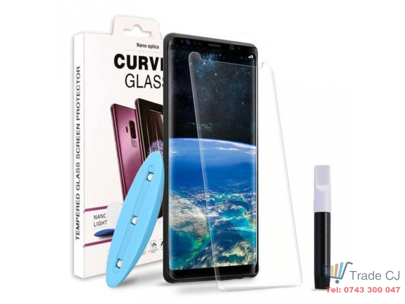 Folie sticla curbata UV Full Glue Transparenta pentru Samsung Galaxy S9 Plus