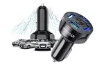 Incarcator universal masina Auto 4 porturi bricheta USB QC Fastcharge