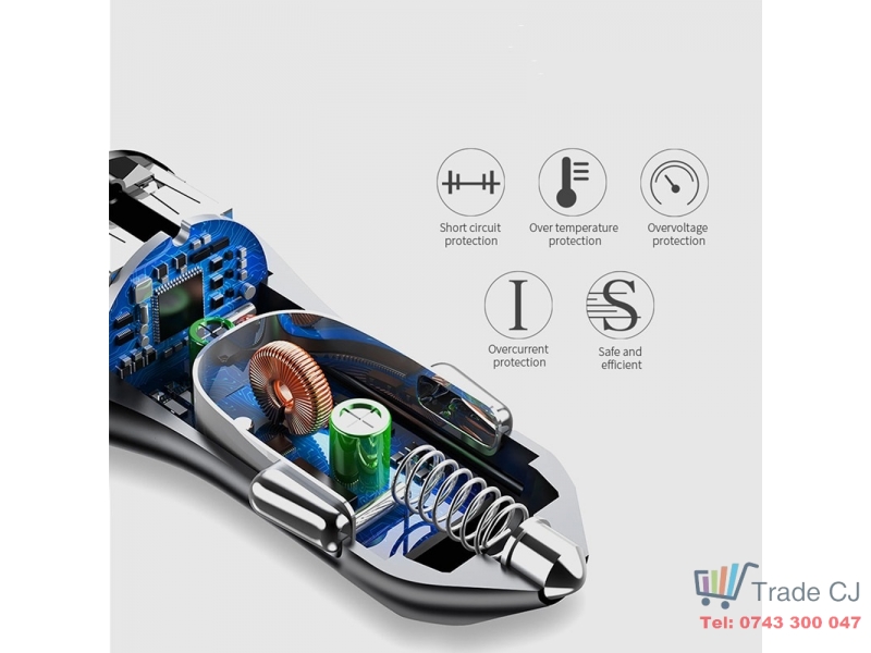 Incarcator universal masina Auto bricheta 12v 24v USB 2.4 Amperi