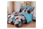 Lenjerie Pat Dublu Finet – 6 Piese, Cearceaf cu Elastic 230x250cm, Model Carouri