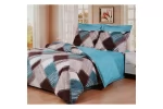 Lenjerie Pat Dublu Finet – 6 Piese, Cearceaf cu Elastic 230x250cm, Model Carouri