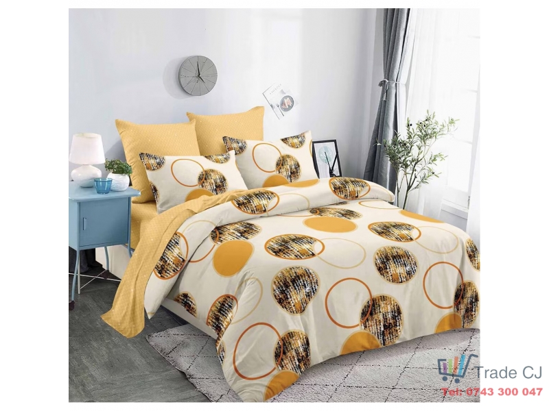 Lenjerie Pat Dublu Finet – 6 Piese, Cearceaf cu Elastic 230x250cm, Model Deluxe
