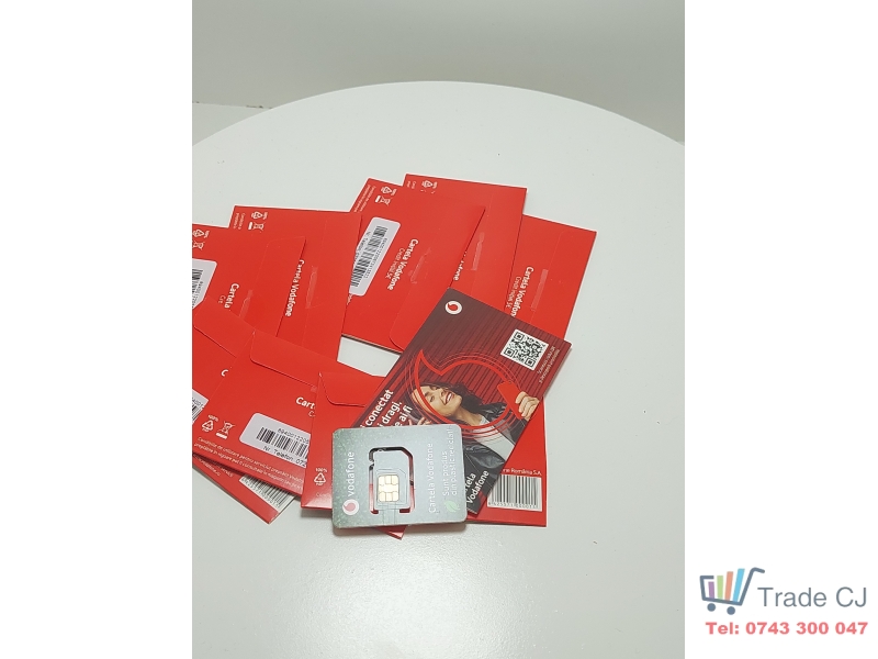 Livrare Gratuita - Set 50 de cartele sim cu numar vodafone, valabilitate 6 luni, 0 euro