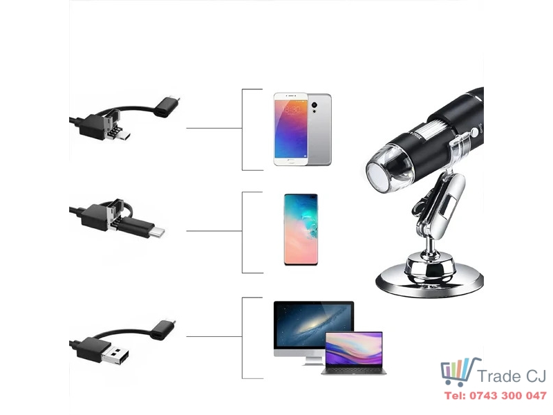 Microscop digital cu zoom si iluminare USB 1000x