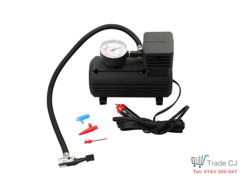 Mini pompa compresor aer cu manomentru mecanic 300PSI priza auto 12V