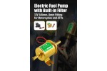 Universal Electric Fuel Pump with Built-in Filter, 12V 145mm, 8mm Fitting for Motorcycles and ATVs