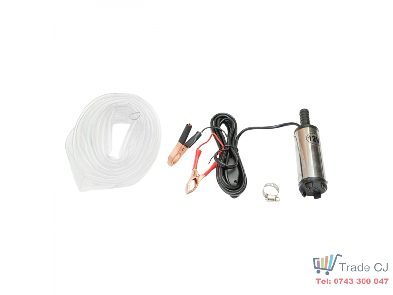 Pompa electrica cu furtun submersibila 12V motorina apa ulei lichide, debit 12 litri