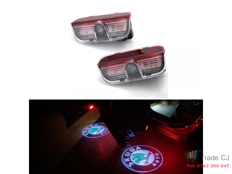 Proiectoare logo SKODA Superb portiera - led laser (emblema ,sigla, holograma)