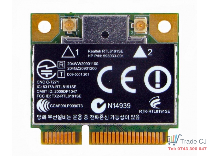 Realtek RTL8191SE Mini PCI-e Half Height Wireless placa WLan cu 802.11b/g/n 2.4 Ghz 150mbps